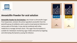 Amoxicillin Powder for oral solution - Brown &amp; Burk