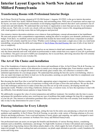 Set-N-Stone Tile & Flooring
