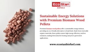 Sustainable Energy Solutions with Premium Biomass Wood Pellets