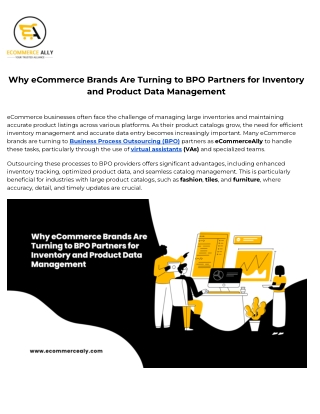 Why eCommerce Brands Are Turning to BPO Partners for Inventory and Product Data Management