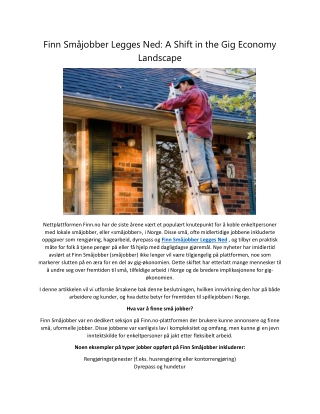 Finn Småjobber Legges Ned: A Shift in the Gig Economy Landscape
