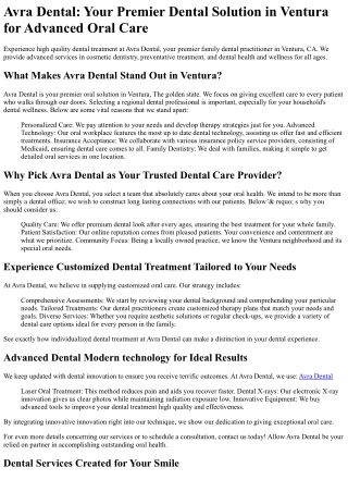 Avra Dental