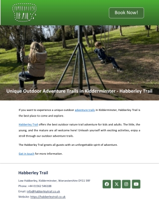 Unique Outdoor Adventure Trails in Kidderminster - Habberley Trail