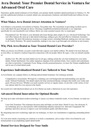 Avra Dental