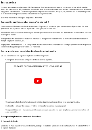 Sites web des mairies : exemples inspirants à découvrir
