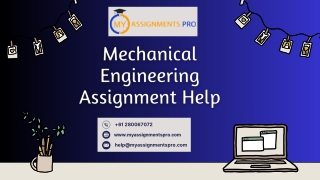 Mechanical Engineering Assignment Help | Myassignmentpro