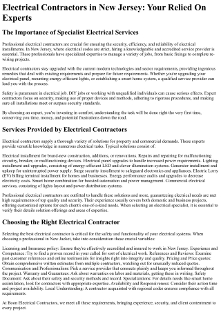 Boon Electrical Contractors