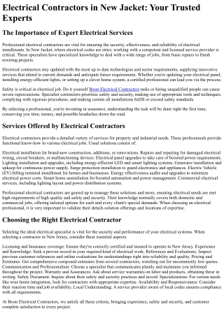 Boon Electrical Contractors