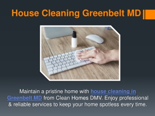 House Cleaning Greenbelt MD