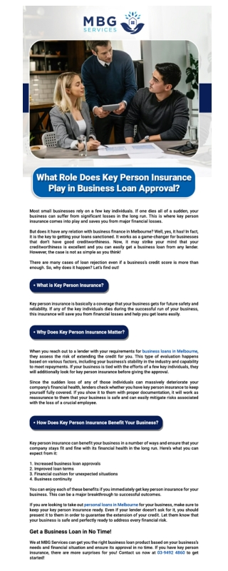 What Role Does Key Person Insurance Play in Business Loan Approval?