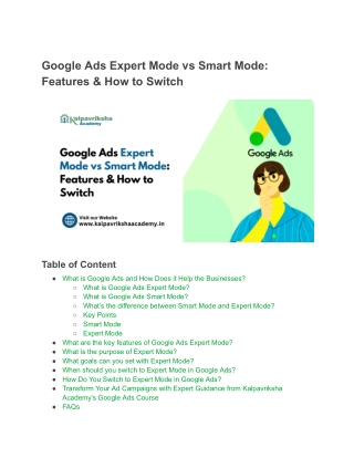 Google Ads Expert Mode Training | Maximize Your ROI