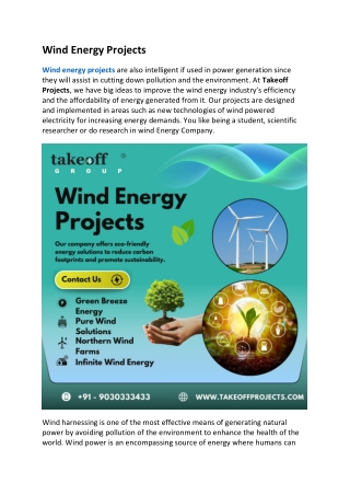 Trending Wind energy projects