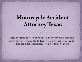 Motorcycle Accident Attorney Texas