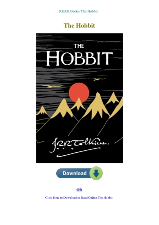 READ Books The Hobbit