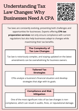 Understanding Tax Law Changes Why Businesses Need A CPA