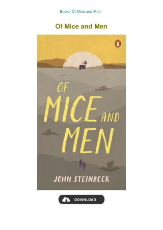 Books Of Mice and Men