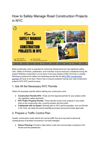 How to Safely Manage Road Construction Projects in NYC (1)