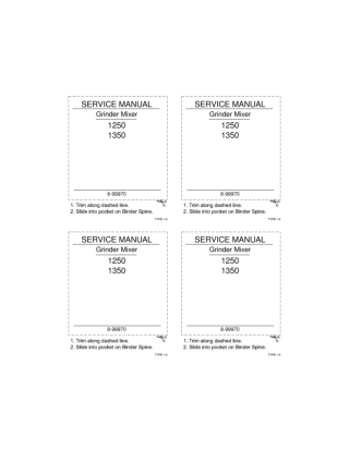 CASE 1250 1350 Grinder Mixer Service Repair Manual Instant Download (Part Number 8-99970)
