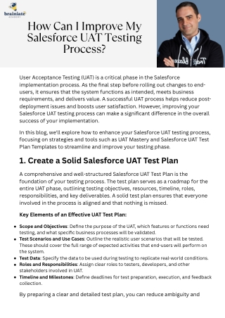 How Can I Improve My Salesforce UAT Testing Process