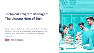 Technical Program Manager Job Description