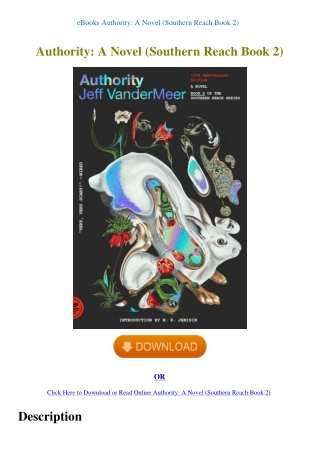 eBooks Authority A Novel (Southern Reach Book 2)
