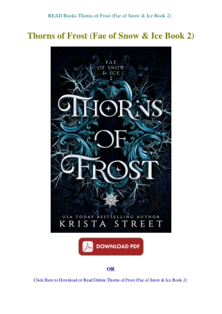 READ Books Thorns of Frost (Fae of Snow & Ice Book 2)