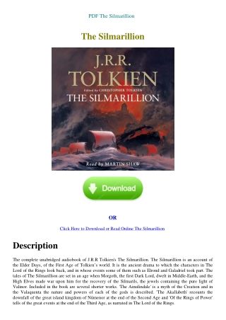 PDF The Silmarillion