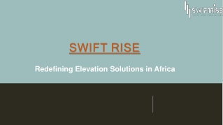Swift Rise Commercial Lifts Nigeria: High-Quality Elevator Solutions for Busines