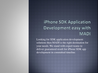 iPhone App SDK Developer on hire base at our end