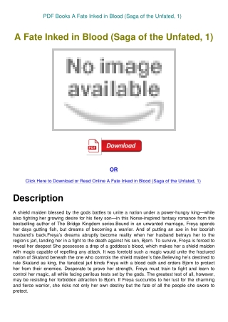 PDF Books A Fate Inked in Blood (Saga of the Unfated  1)