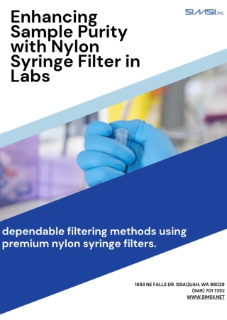 Enhancing Sample Purity with Nylon Syringe Filter in Labs