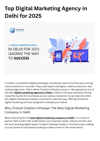 Top Digital Marketing Agency in Delhi for 2025