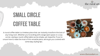 Small Round Coffee Tables for Cozy Spaces at Swa Kustom LLC