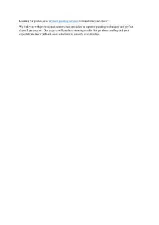 drywall painting services