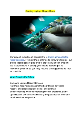 Gaming Laptop   Repair Duqm