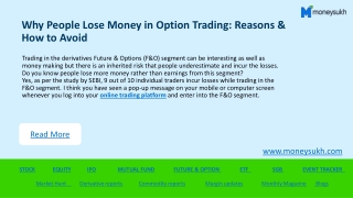 Why People Lose Money in Option Trading Reasons & How to Avoid