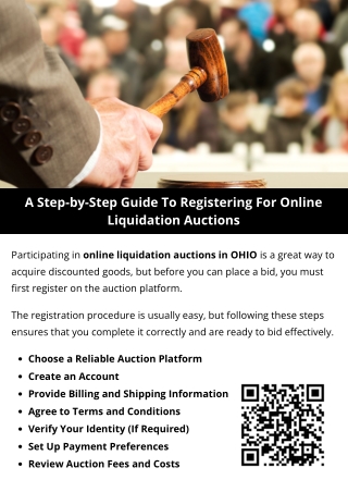 A Step-by-Step Guide To Registering For Online Liquidation Auctions