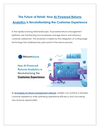 How AI-Powered Returns Analytics is Revolutionizing the Customer Experience