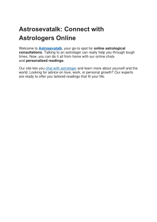 Astrosevatalk