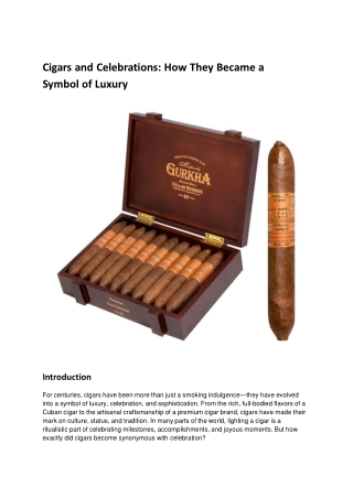 Cigars and Celebrations_ How They Became a Symbol of Luxury