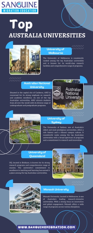 Sanguine Migration Consulting: Your Guide to Australian Universities and Immigra