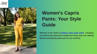 Women's Capris Pants Your Style Guide