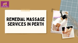 Remedial Massage Services in Perth