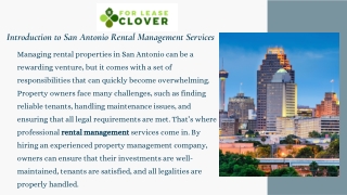 Expert San Antonio Rental Management Services for Property Owners