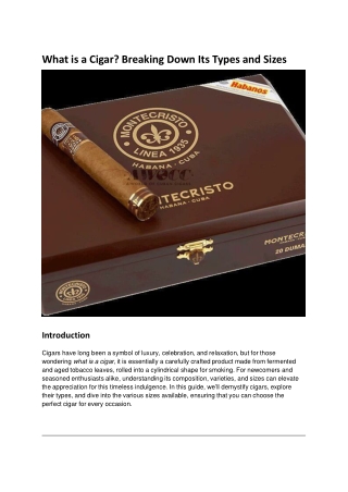 What is a Cigar