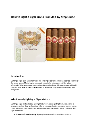 How to Light a Cigar Like a Pro_ Step-by-Step Guide