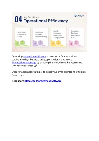 Operational Efficiency