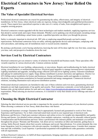 Boon Electrical Contractors