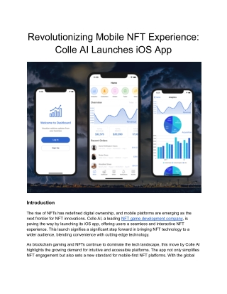 Revolutionizing Mobile NFT Experience_ Colle AI Launches iOS App