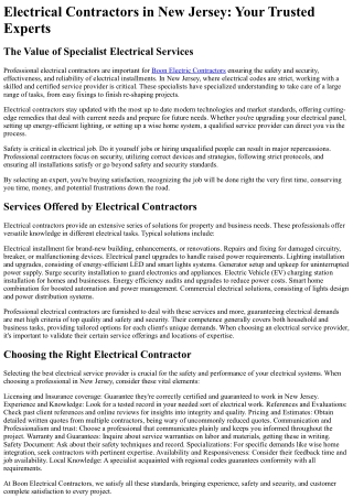 Boon Electrical Contractors
